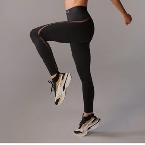 Savage X Fenty flow mesh Black High-Waisted Women's Leggings small Rihanna pants